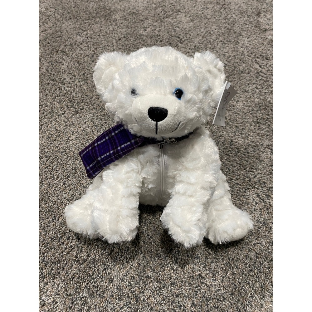 Ben Bridge Plush Bear Unisex OS White‎ New 2019 Benny Bear XXXIII Plaid Scarf